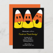 Süßigkeiten aus Mais oder Halloween-Party Einladungspostkarte (Vorne/Hinten)