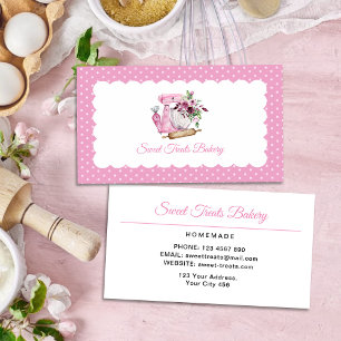 Süßigkeiten Bäckerei Pink Visitenkarte