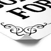 Süßigkeiten Bar Tafelschild Hochzeit schwarz Farbe Poster (Ecke)