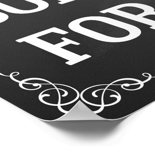 Süßigkeiten Bar Tafelschild Hochzeitskalkpappe Poster (Ecke)