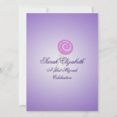 Süßigkeiten Bat Mitzvah Trauben Einladung (Rückseite)