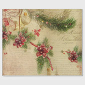 Süßigkeiten, Blätter und Ornamente Weihnachten Geschenkpapier (Flach)