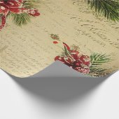 Süßigkeiten, Blätter und Ornamente Weihnachten Geschenkpapier (Ecke)