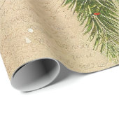 Süßigkeiten, Blätter und Ornamente Weihnachten Geschenkpapier (Rolleneckpunkt)