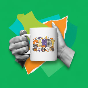 Süßigkeiten-Buchstabenblock Kaffeetasse