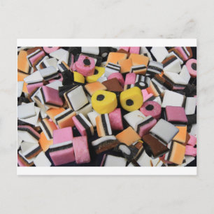 Süßigkeiten Candy Postkarte