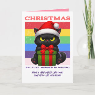 Süßigkeiten Chaos Lustige Katze Retro Weihnachten