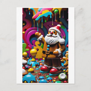 Süßigkeiten-Claus aus Santa-Land Postkarte