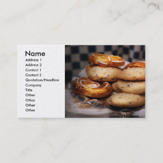 Süßigkeiten - Cookies - Cookies und Dänisch Visitenkarte