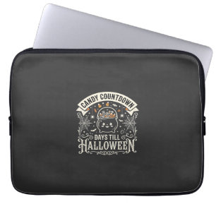 Süßigkeiten Countdown Halloween Vektordesign Laptopschutzhülle