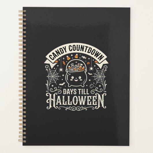 Süßigkeiten Countdown Halloween Vektordesign Planer (Vorderseite)