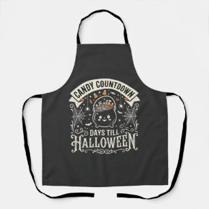 Süßigkeiten Countdown Halloween Vektordesign Schürze