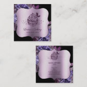 Süßigkeiten Cupcake Bäckerei - Falconeria Locarno Quadratische Visitenkarte (Vorne/Hinten)