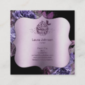 Süßigkeiten Cupcake Bäckerei - Falconeria Locarno Quadratische Visitenkarte (Rückseite)