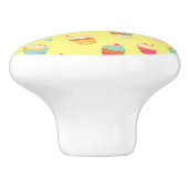 Süßigkeiten Cupcake Keramikknopf Keramikknauf (Seitenansicht)