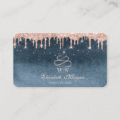 Süßigkeiten Cupcake Rose Gold Tropfen Diamonds Blu Visitenkarte (Vorderseite)