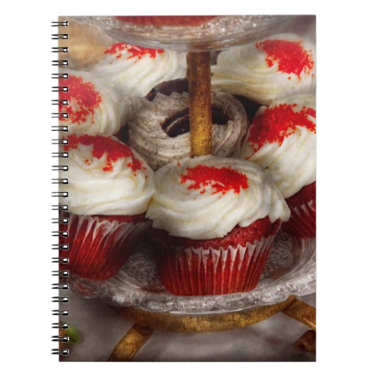Süßigkeiten - Cupcake - Rotsamt-Kuchen Notizblock (Vorderseite)