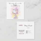 Süßigkeiten Cupcakes Squash Quadratische Visitenkarte (Vorne/Hinten)