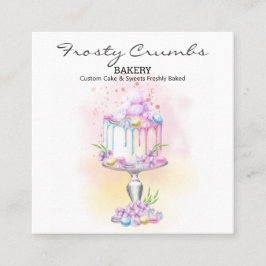 Süßigkeiten Cupcakes Squash Quadratische Visitenkarte