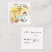 Süßigkeiten Cupcakes Squash Quadratische Visitenkarte (Vorne/Hinten)