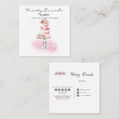 Süßigkeiten Cupcakes Squash Quadratische Visitenkarte (Vorne/Hinten)