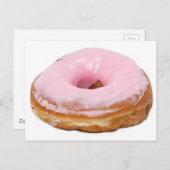 Süßigkeiten Dessert Futter Rosa Mattiert Donut Postkarte (Vorne/Hinten)