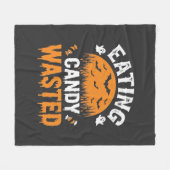 Süßigkeiten Essen Verschwendetes Halloween-Design_ Fleecedecke (Vorderseite (Horizontal))