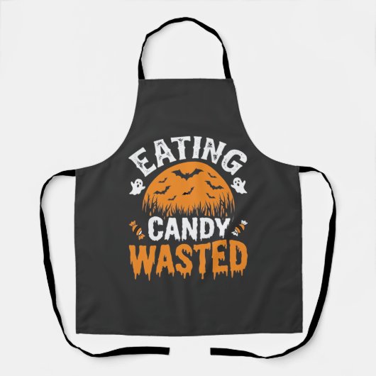 Süßigkeiten Essen Verschwendetes Halloween-Design_ Schürze (Vorderseite)