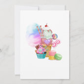 Süßigkeiten Feiern Eiscreme Cupcakes 3. Geburtstag Einladung (Rückseite)