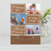 Süßigkeiten Feiertagskarte (Stehend Vorderseite)