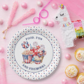 Süßigkeiten & Feuerwerkskörper Patriotic 4. Juli P Pappteller (Party)