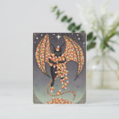 Süßigkeiten-Fledermaus Halloween Postkarte (Stehend Vorderseite)