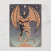 Süßigkeiten-Fledermaus Halloween Postkarte (Vorderseite)