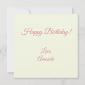 Süßigkeiten für italienische Desserts Karte (Rückseite)