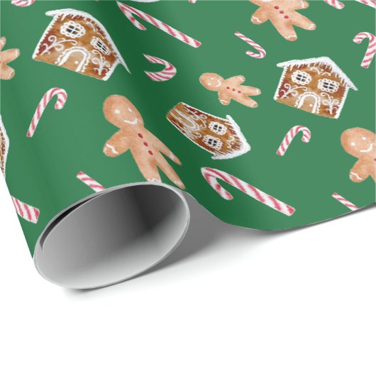 Süßigkeiten für Lebkuchen Geschenkpapier (Rolleneckpunkt)