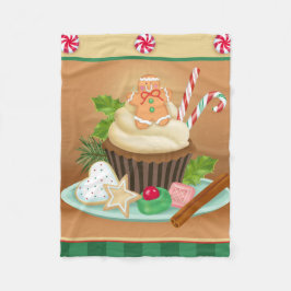 Süßigkeiten für Weihnachtsdecke Fleecedecke