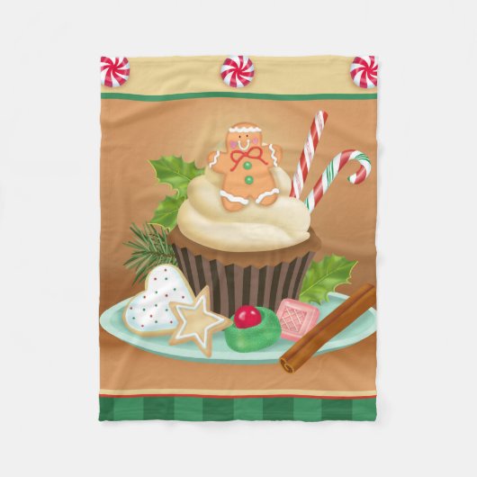 Süßigkeiten für Weihnachtsdecke Fleecedecke (Vorderseite)