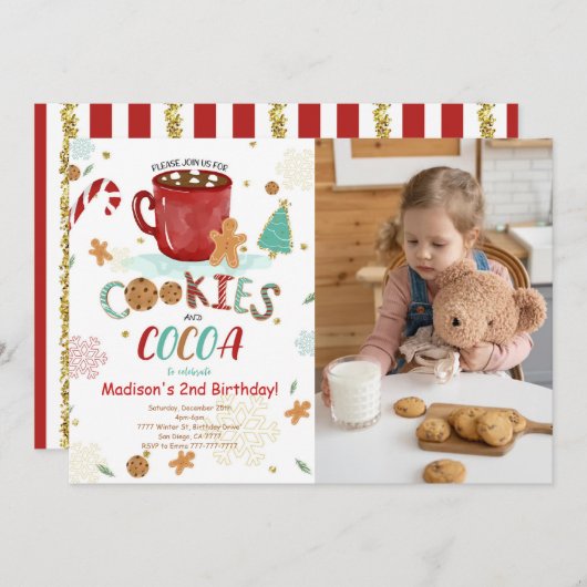 Süßigkeiten Geburtstags-Foto Einladung (Vorne/Hinten)