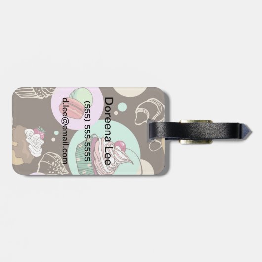 Süßigkeiten Gepäckanhänger (Rückseite horizontal)