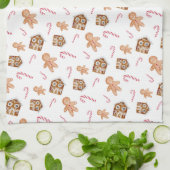 Süßigkeiten Gingerbread-man-Candycane Geschirrtuch (Gefaltet)