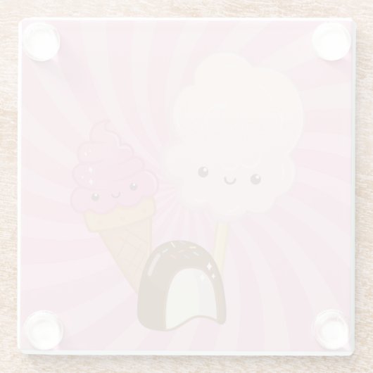 Süßigkeiten Glasuntersetzer (Rückseite)