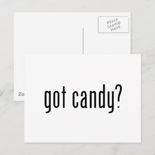 Süßigkeiten got? postkarte (Vorne/Hinten)