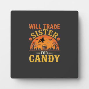 Süßigkeiten Halloween Schwester Handel Design_1 Fotoplatte