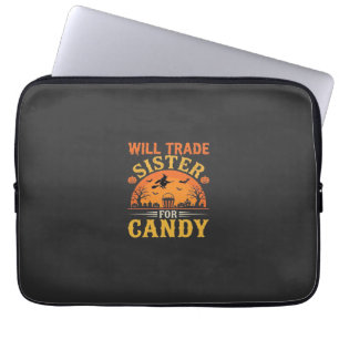Süßigkeiten Halloween Schwester Handel Design_1 Laptopschutzhülle