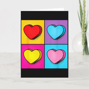 Süßigkeiten-Herz-Pop-Art-Valentinstag-Grafik Karte