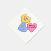 Süßigkeiten-Herzen Valentinstag Serviette (Ecke)