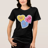 Süßigkeiten-Herzen Valentinstag Tri-Blend Shirt (Vorderseite)