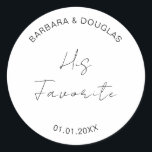 Süßigkeiten Hochzeitssnack Desserts - Danke für Ih Runder Aufkleber<br><div class="desc">Süßigkeiten Hochzeitsjause Desserts - Danke für den klassischen Rundaufkleber</div>