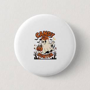 Süßigkeiten-Jäger Halloween-Geist-Kürbis-Eimer_1 Button