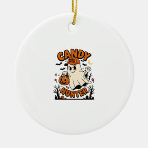Süßigkeiten-Jäger Halloween-Geist-Kürbis-Eimer_1 Keramik Ornament